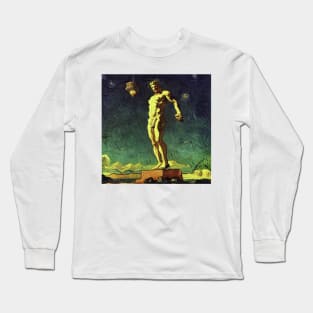 Colossus of Rhodes in Van Gogh's style Long Sleeve T-Shirt